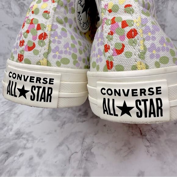 CONVERSE All Star High Top Multicolor Spring Floral Design  Women’s Sz 8 - Picture 8 of 13